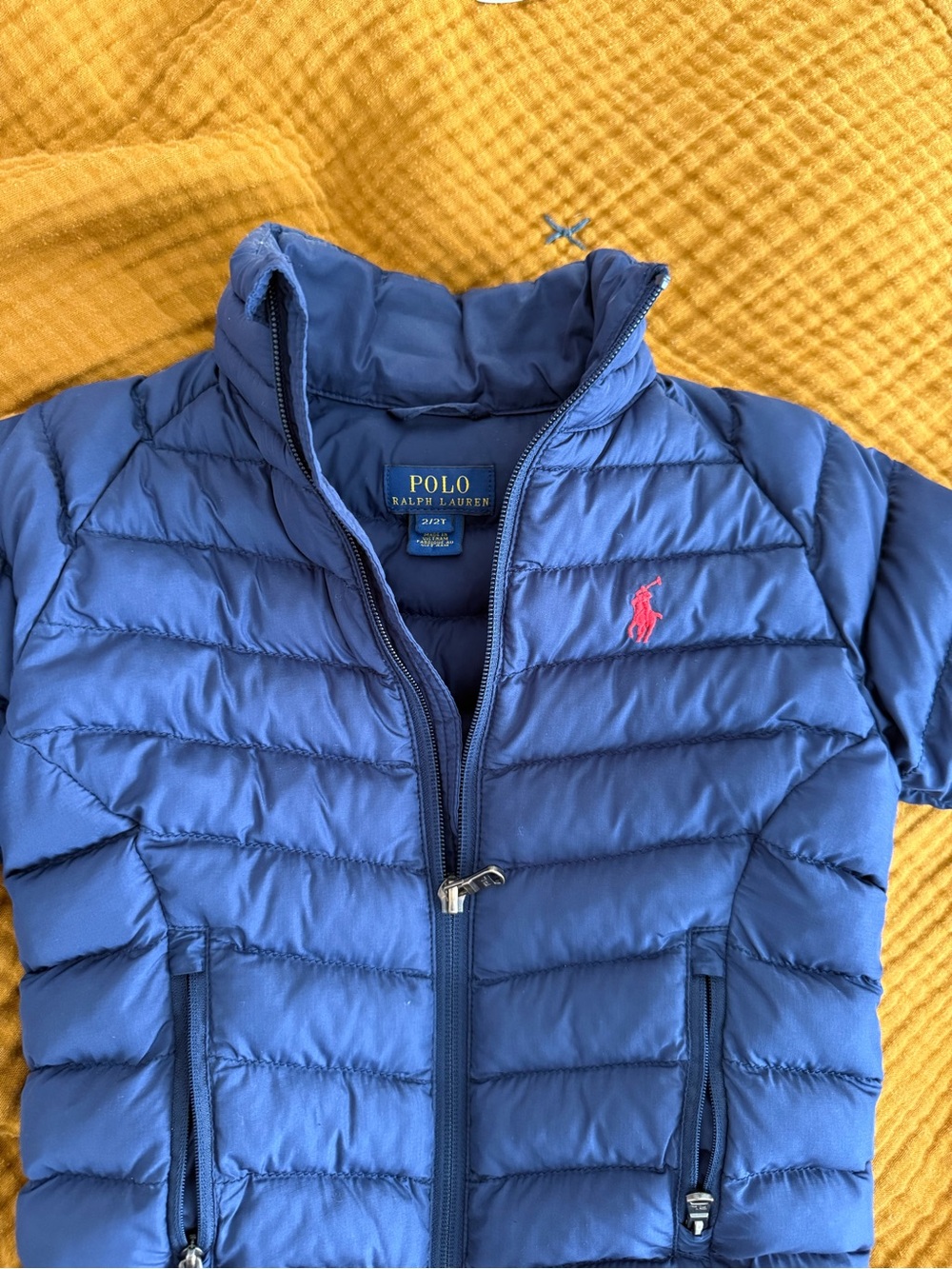 Polo by Ralph Lauren navy Blue light Puffer Jacket 2 years toddler - Picture 2 of 3